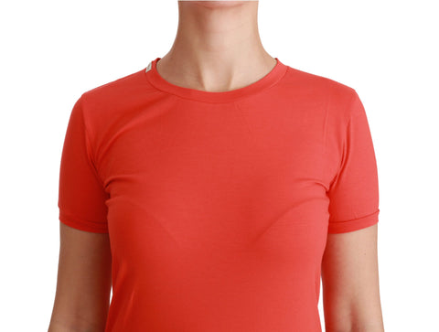 Red cotton crewneck short sleeve T-shirt by Dolce & Gabbana, featuring a classic fit and smooth fabric.