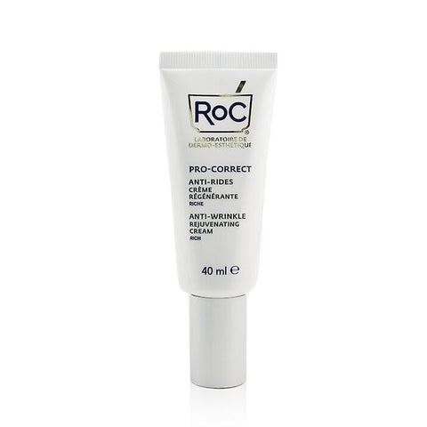 Jag Couture London New York Roc Pro-Correct anti-wrinkle cream jar with rich texture, 40ml, showcasing the rejuvenating skincare product.