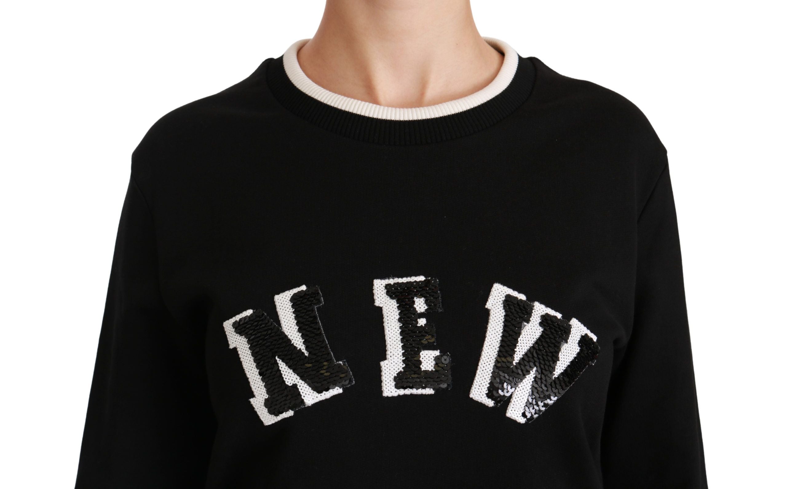 Black Rinascimento Dolce & Gabbana #DGmillennials sweater featuring a stylish knit design and the brand's logo detail.