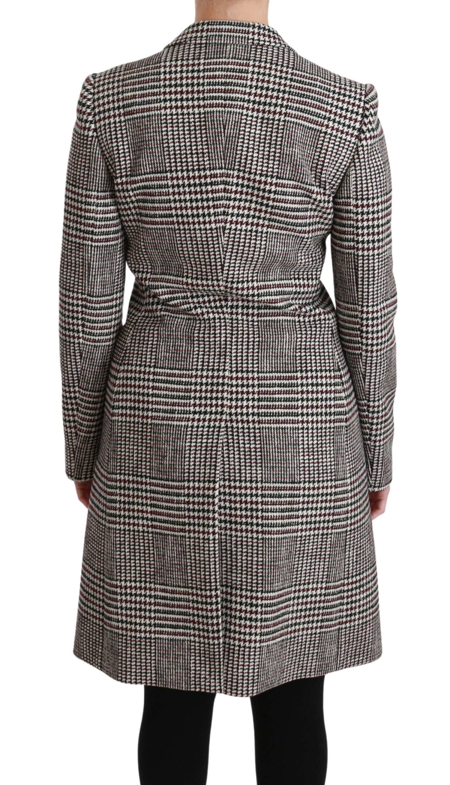 Multicolor knee-length trench coat by Dolce & Gabbana featuring a stylish long jacket design.