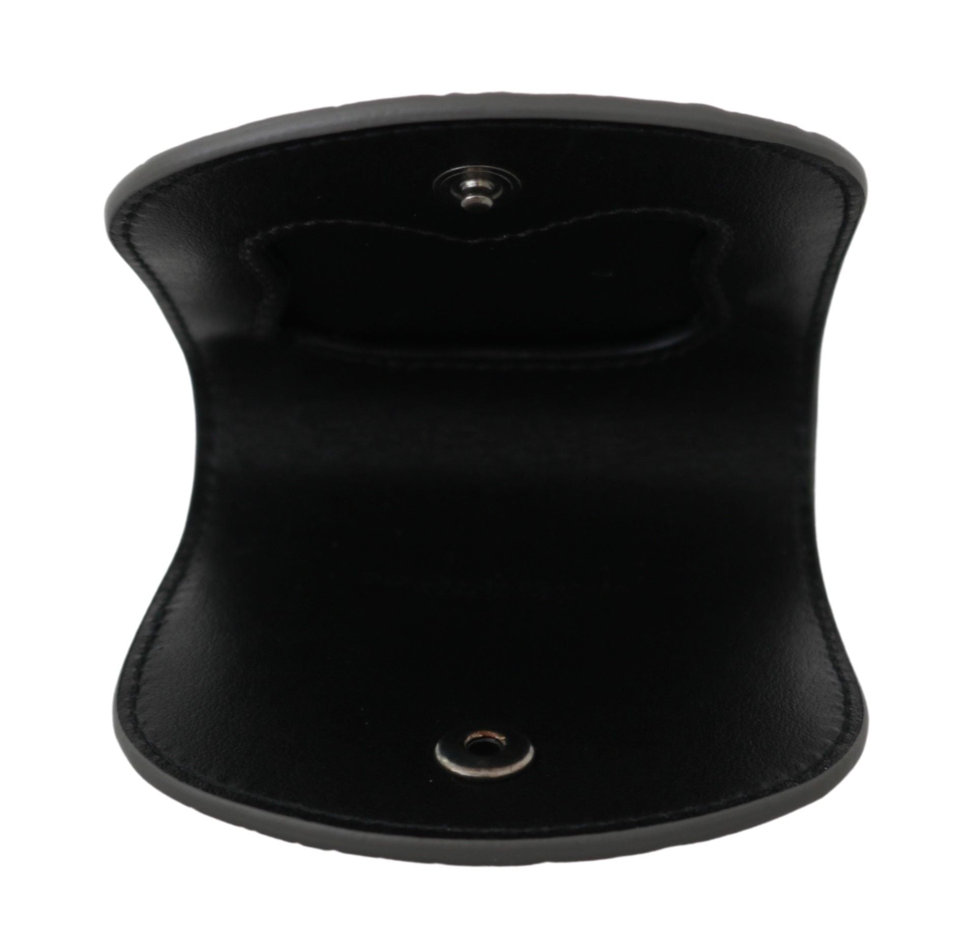 Gray exotic skin condom case holder pocket wallet by Dolce & Gabbana, showing textured leather exterior and compact design.