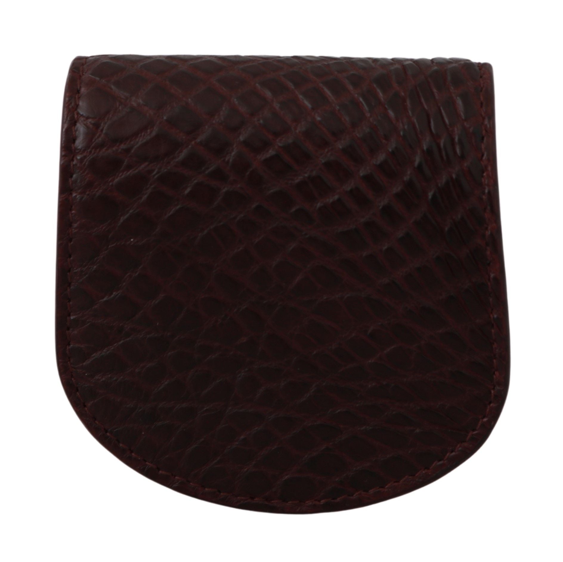 Brown exotic skin pocket condom case holder by Dolce & Gabbana, featuring textured material and compact design for discreet storage.