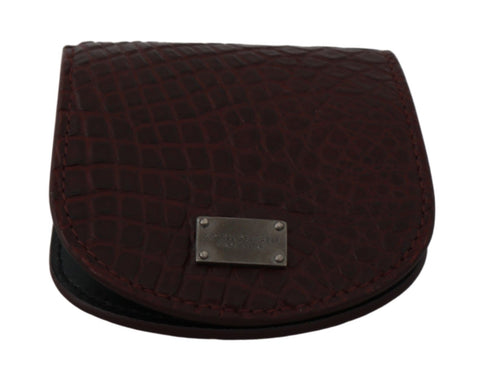Brown exotic skin pocket condom case holder by Dolce & Gabbana, with textured surface and compact design for discreet storage.