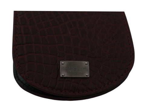 Brown exotic skin pocket condom case holder by Dolce & Gabbana, showcasing a stylish, textured design with a compact, secure closure.