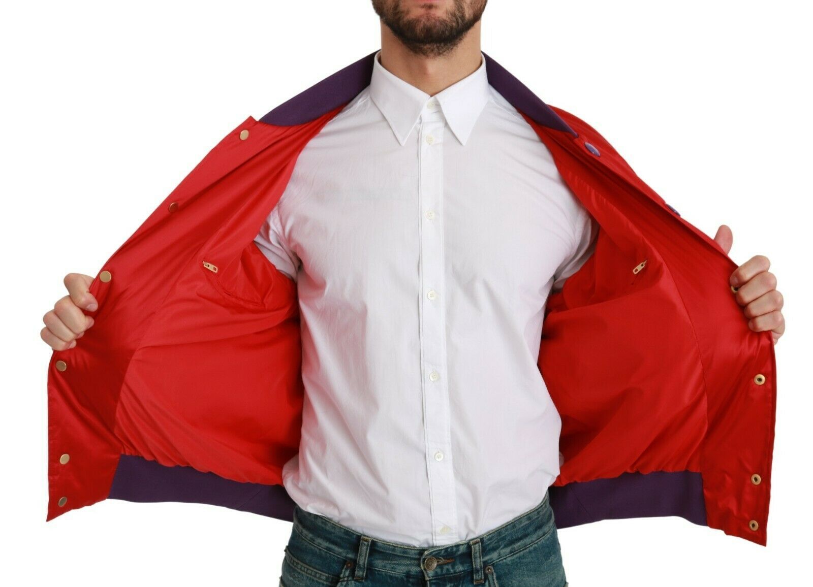 Red Dolce & Gabbana Year of the Pig bomber jacket with embroidered pig design and zippered front, stylish and vibrant.