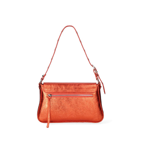 Roberta Rossi RR220723423FBG-L010_ARANCIO by Jag Couture London - New York, close-up of vibrant orange fabric with intricate details.