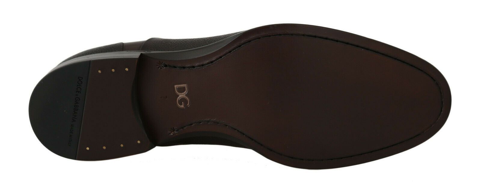 Brown leather lace-up dress shoes for men by Dolce & Gabbana, showcasing polished leather and classic design.
