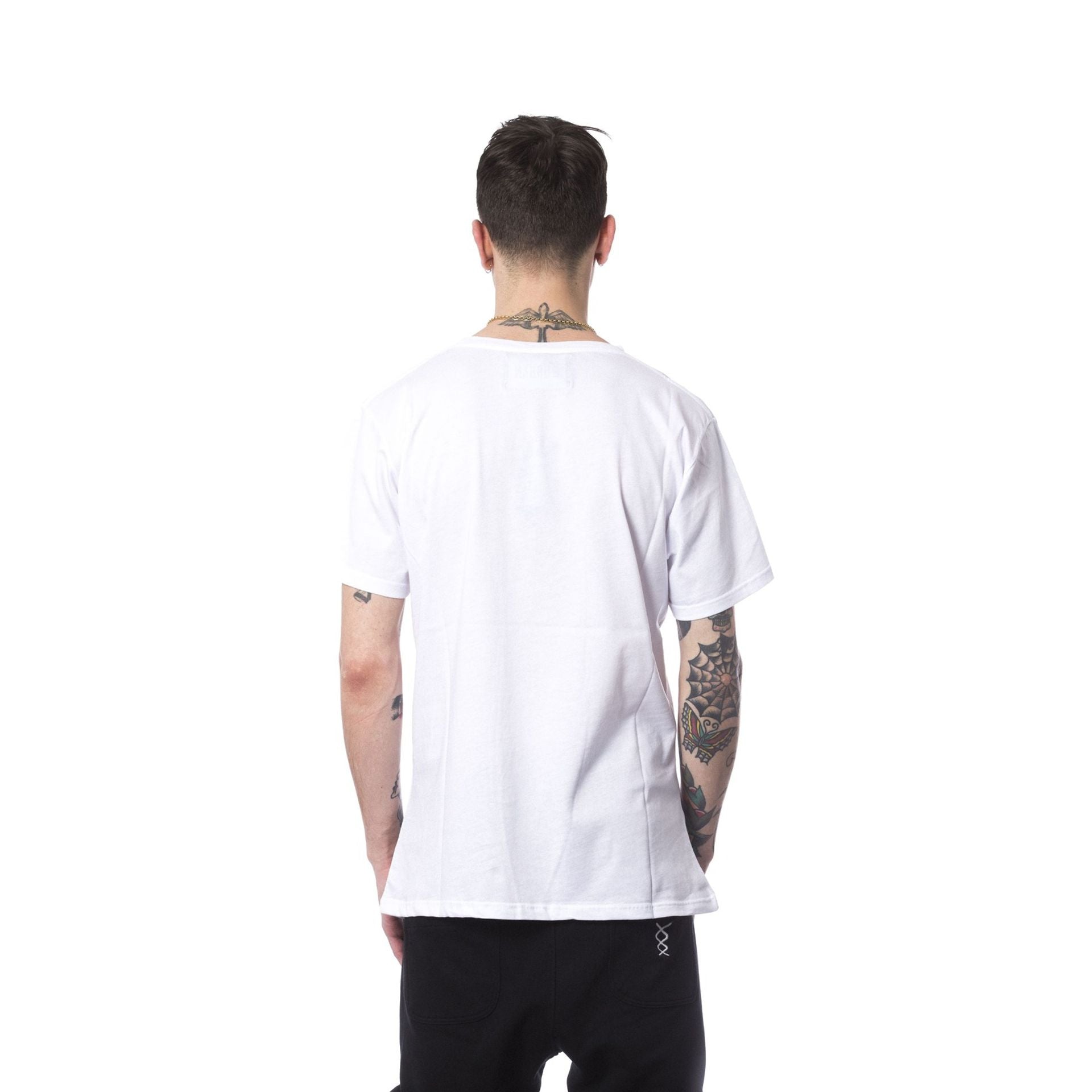Nicolo Tonetto BLOCFACE Bianco White shirt by Jag Couture London - New York, close-up of the stylish white fabric and collar details.