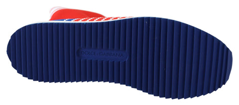 Dolce & Gabbana Sorrento Logo sneakers with blue and red accents, featuring branded socks shoes design.