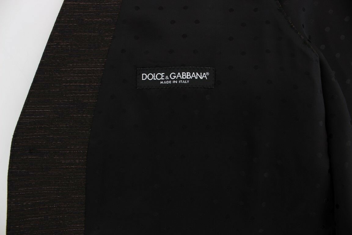 Black wool logo dress gilet vest by Dolce & Gabbana, front view showing tailored fit and subtle brand logo detail.