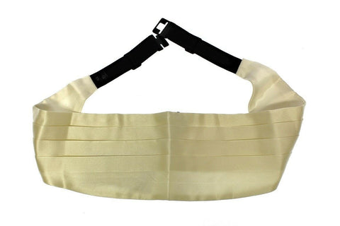 White silk waist cummerbund belt by Dolce & Gabbana, featuring smooth fabric and elegant design for formal wear.