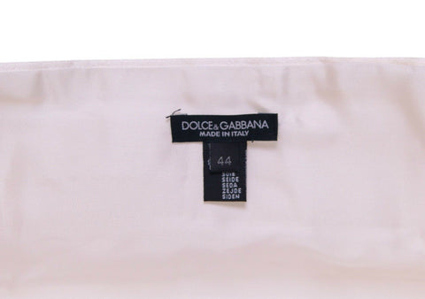 White Dolce & Gabbana waist tuxedo cummerbund with smooth fabric and elegant design for formal evening wear.