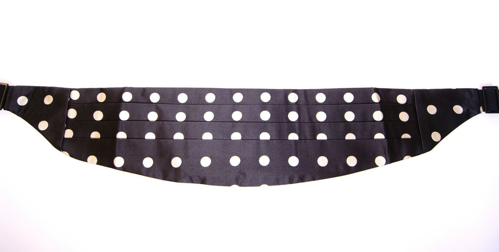 Black waist smoking tuxedo cummerbund belt by Dolce & Gabbana, with smooth fabric and elegant design for formal wear.