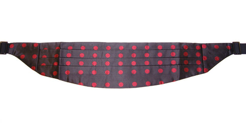 Black waist smoking tuxedo cummerbund belt by Dolce & Gabbana, featuring sleek satin fabric and elegant design.