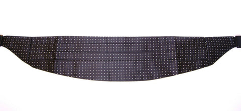 Black waist smoking tuxedo cummerbund belt by Dolce & Gabbana, featuring a sleek, satin finish for formal evening wear.
