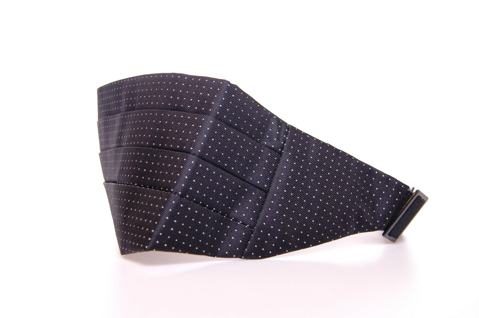 Black waist smoking tuxedo cummerbund belt by Dolce & Gabbana, featuring smooth fabric and elegant design for formal wear.