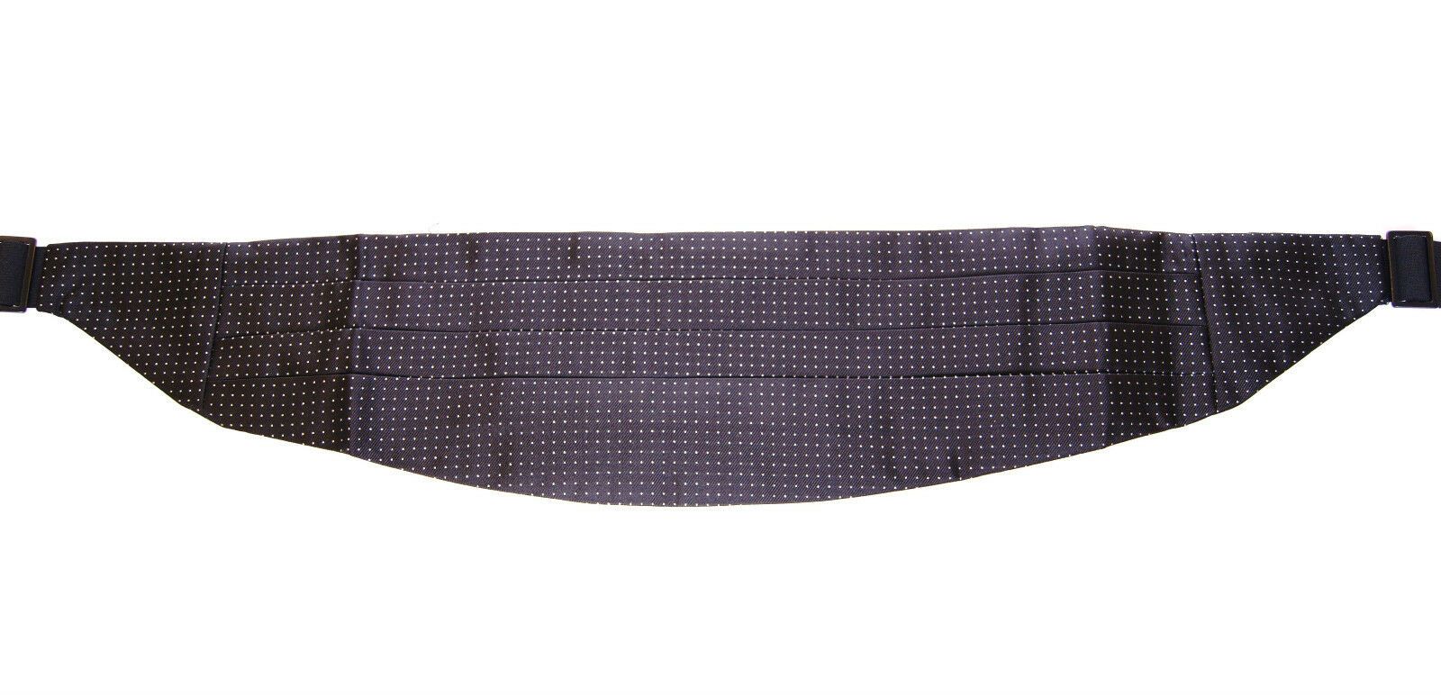 Black waist smoking tuxedo cummerbund belt by Dolce & Gabbana, featuring a sleek, satin finish and elegant design for formal wear.