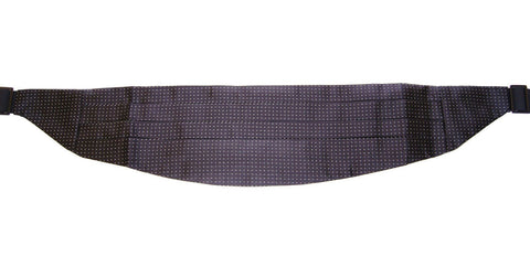 Black waist smoking tuxedo cummerbund belt by Dolce & Gabbana, featuring a sleek, satin finish and elegant design for formal wear.