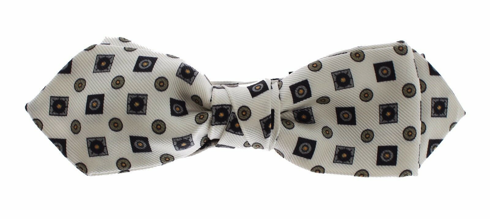Elegant white silk bowtie and leather men's belt by Dolce & Gabbana in a gift box, stylish accessories for formal occasions.