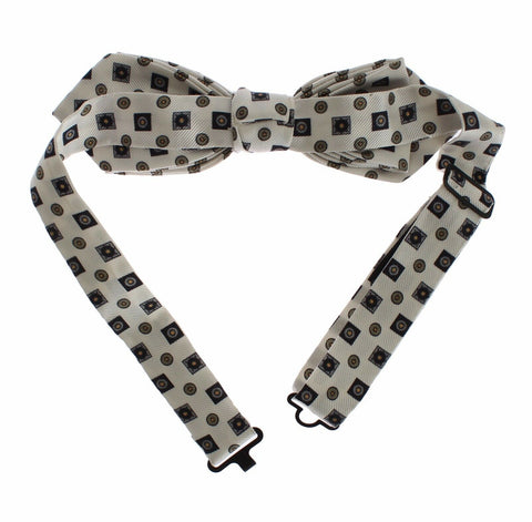 White silk bowtie and leather men's belt from Dolce & Gabbana in a gift box, featuring elegant accessories for formal wear.