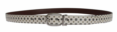 White silk bowtie and leather men's belt from Dolce & Gabbana in a gift box, featuring elegant design and classic style.