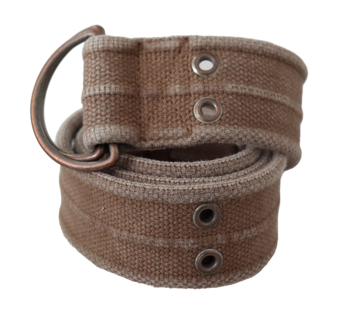 Beige leather Dolce & Gabbana logo buckle belt sling with adjustable Cintura style and stylish design.