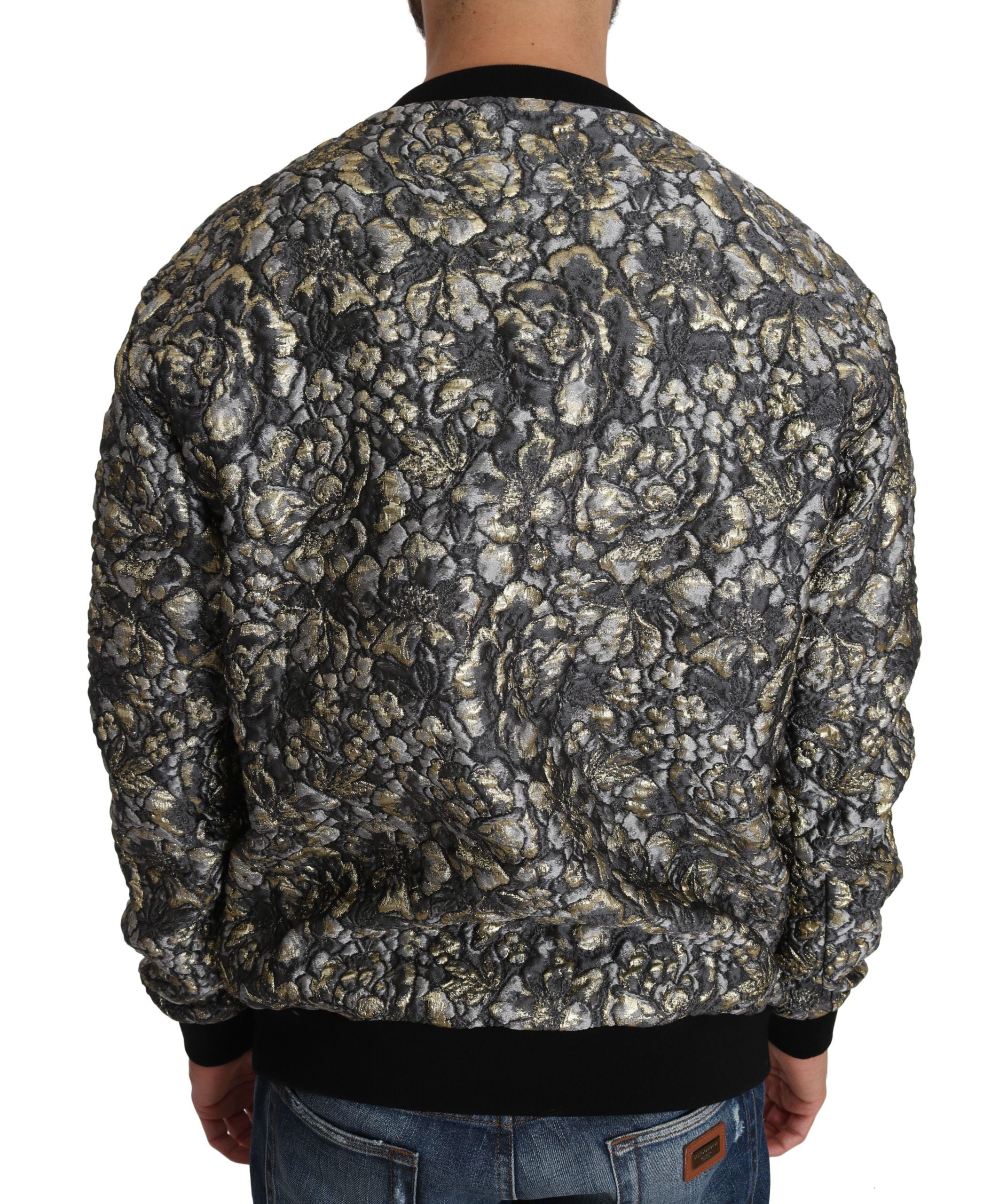 Multicolor SAMBA Jacquard Palmtree Dolce & Gabbana pullover sweater featuring vibrant palm tree patterns and intricate knit design.
