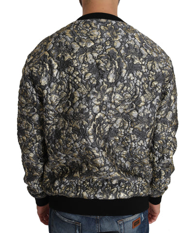 Multicolor SAMBA Jacquard Palmtree Dolce & Gabbana pullover sweater featuring vibrant palm tree patterns and intricate knit design.