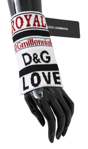 Multicolor Wool Knit D&amp;G Love Wristband Wrap