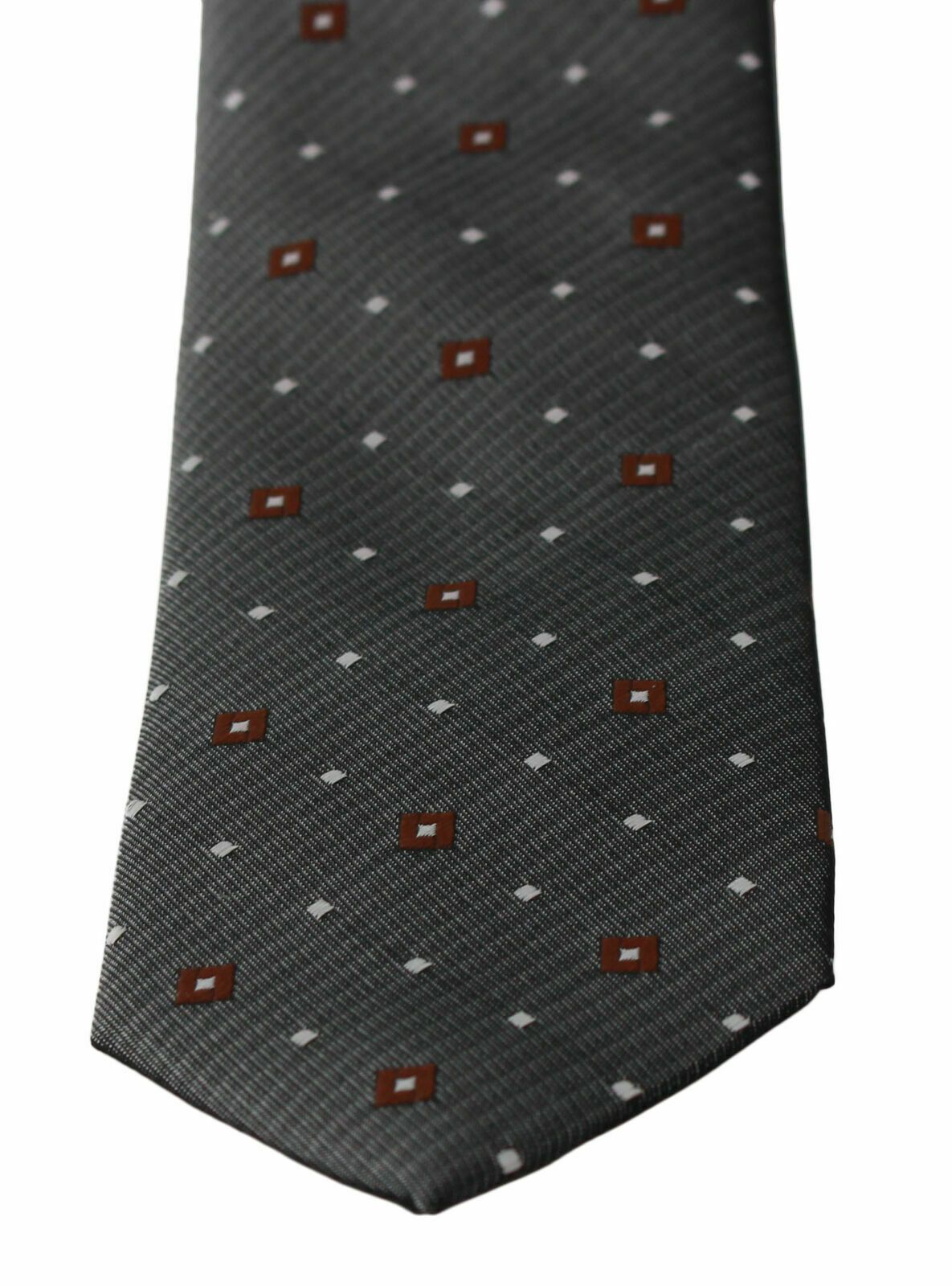 Gray patterned classic men's slim Necktie by Dolce & Gabbana, featuring a sophisticated design for formal wear.