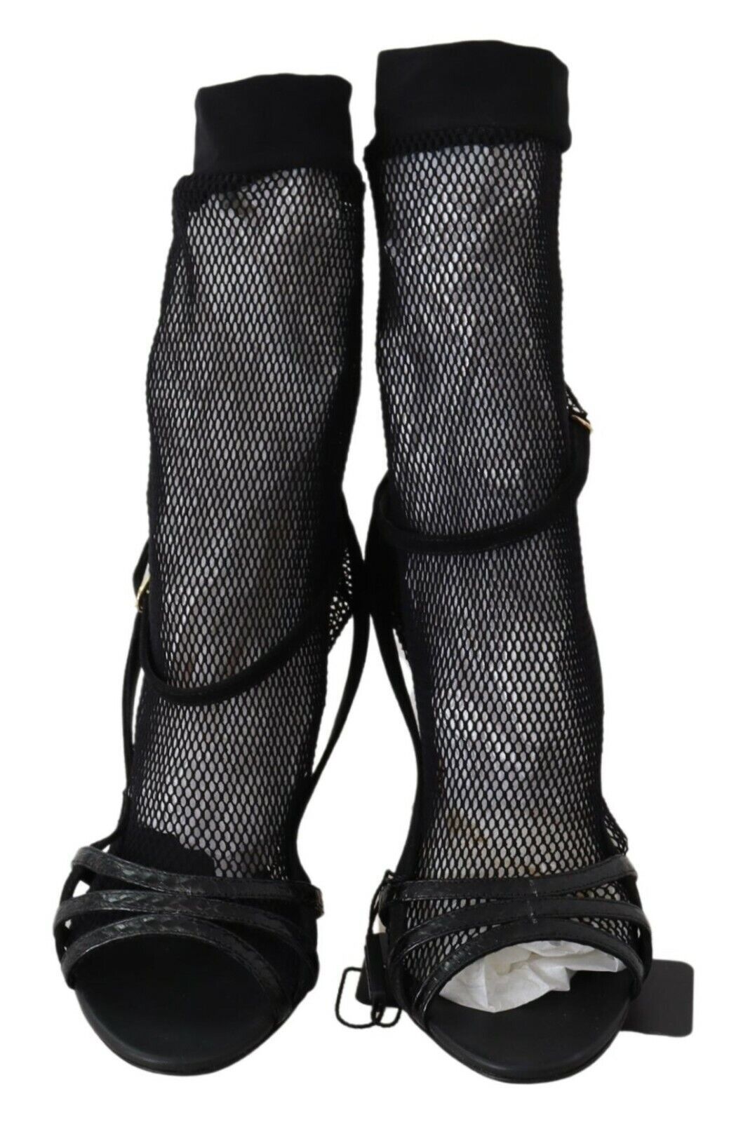 Black suede short boots sandals shoes by Dolce & Gabbana, featuring a sleek design with ankle-high style and stylish detailing.