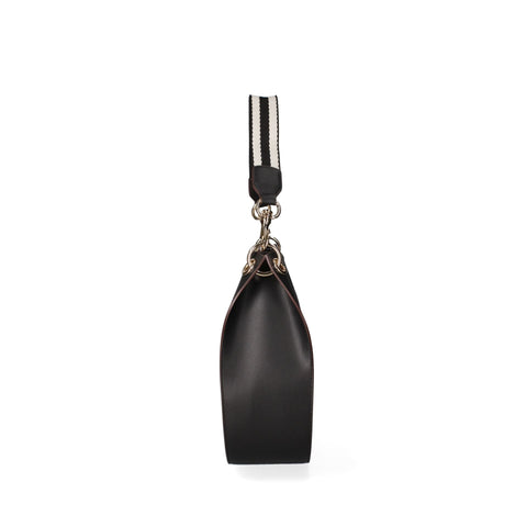 Black Viola Castellani VC220722423FBG-Nero handbag by Jag Couture London - New York, with sleek leather design and gold-tone hardware.