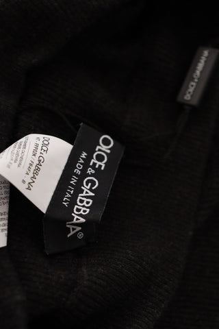 Gray cashmere tights from Dolce & Gabbana, featuring a smooth, fitted stocking design perfect for elegant winter wear.