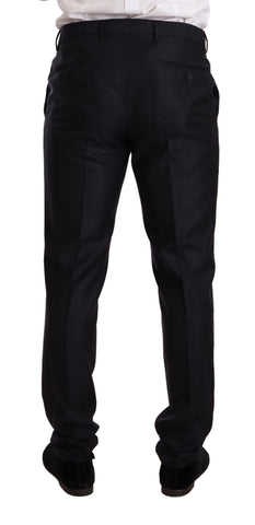 Blue patterned Dolce & Gabbana Martini Slim Fit 2-piece suit displayed on a mannequin.