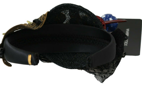 Dolce & Gabbana Rocket Crystal Stars Tiara Diadem Headband with sparkling star-shaped crystals and elegant design.