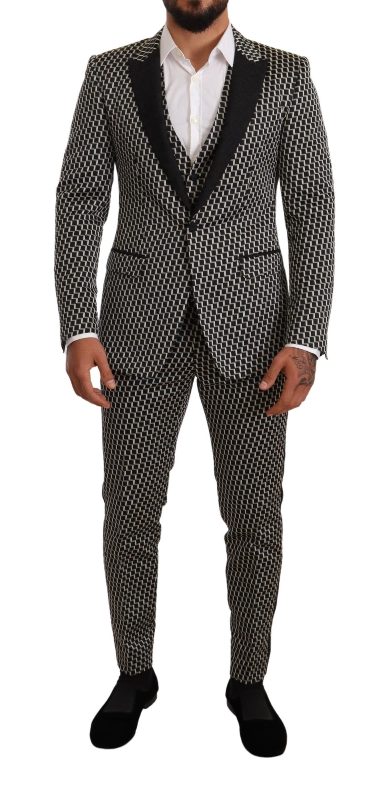 Dark Gray Check 3 Piece Set MARTINI Suit