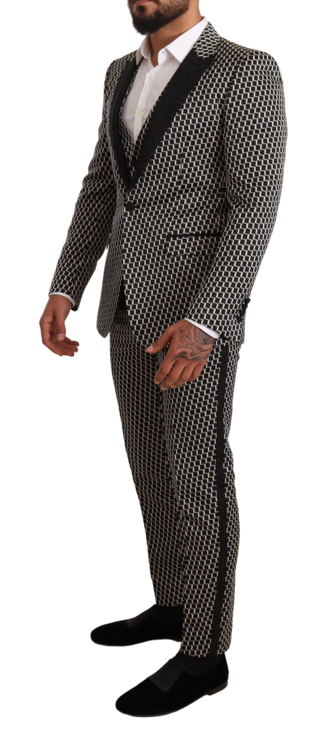 Dark Gray Check 3 Piece Set MARTINI Suit
