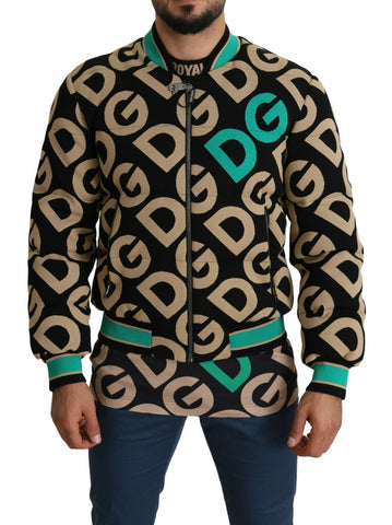 Multicolor DGMILLENNIALS logo print jacket by Dolce & Gabbana, featuring vibrant design and casual fit.