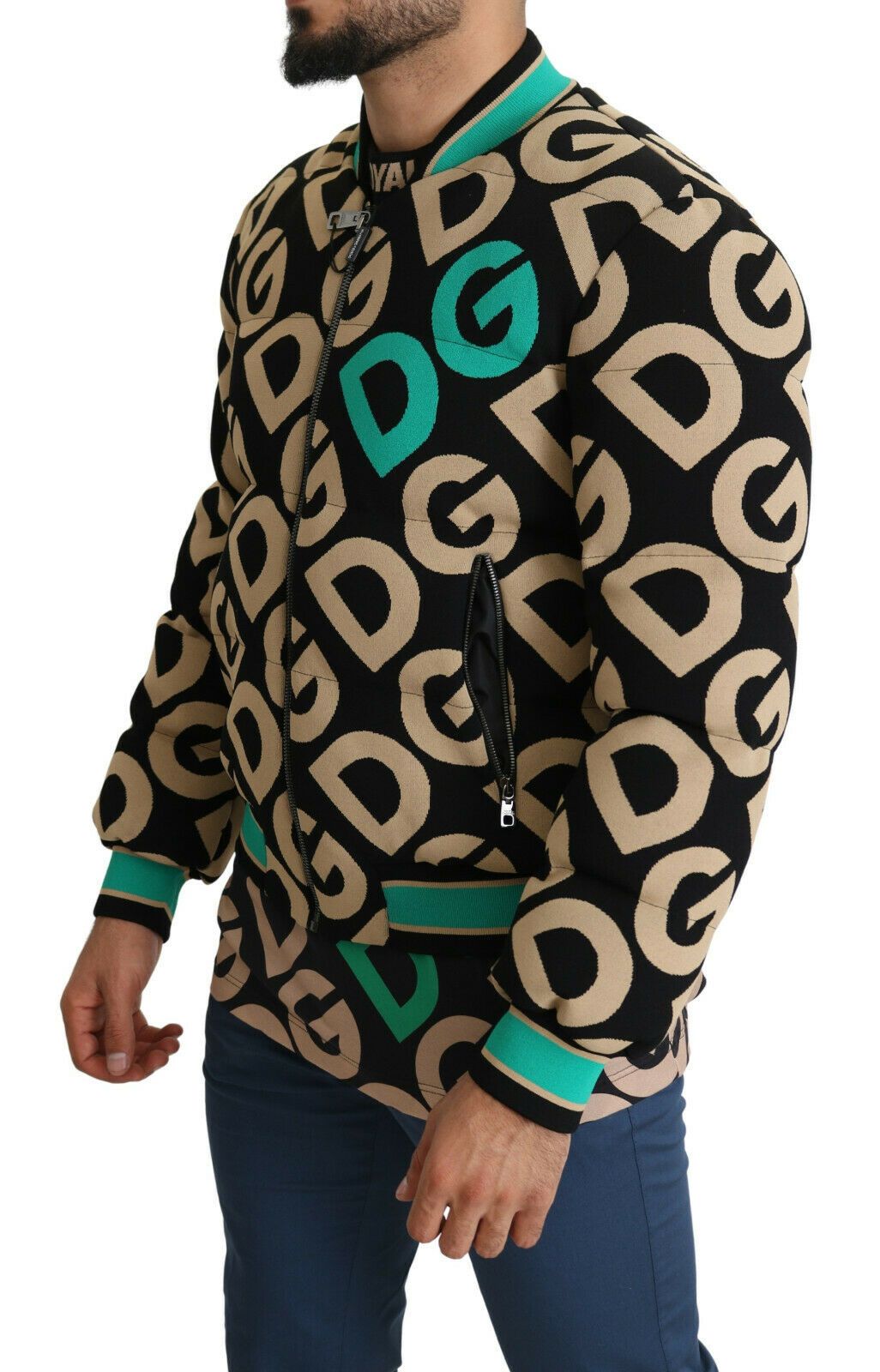 Multicolor DGMILLENNIALS logo print jacket by Dolce & Gabbana, featuring vibrant design and stylish front logo print.