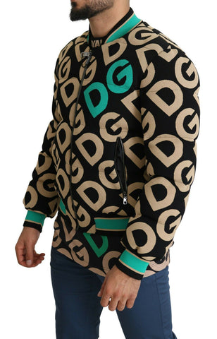 Multicolor DGMILLENNIALS logo print jacket by Dolce & Gabbana, featuring vibrant design and stylish front logo print.