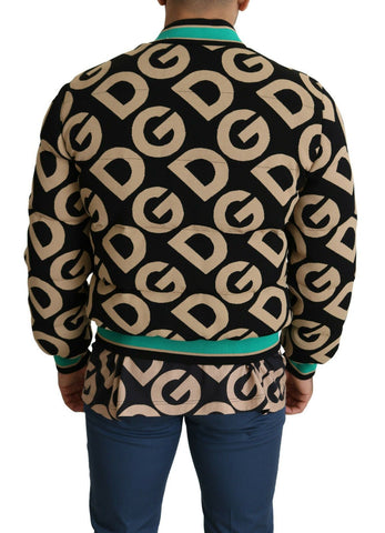 Multicolor DGMILLENNIALS logo print Dolce & Gabbana jacket with vibrant design and logo details, front view.