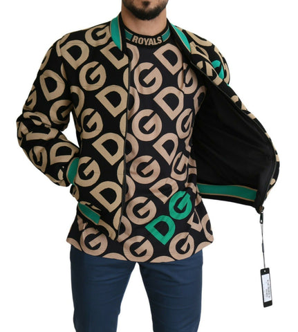 Multicolor DGMILLENNIALS logo print jacket by Dolce & Gabbana, featuring vibrant colors and bold logo design.