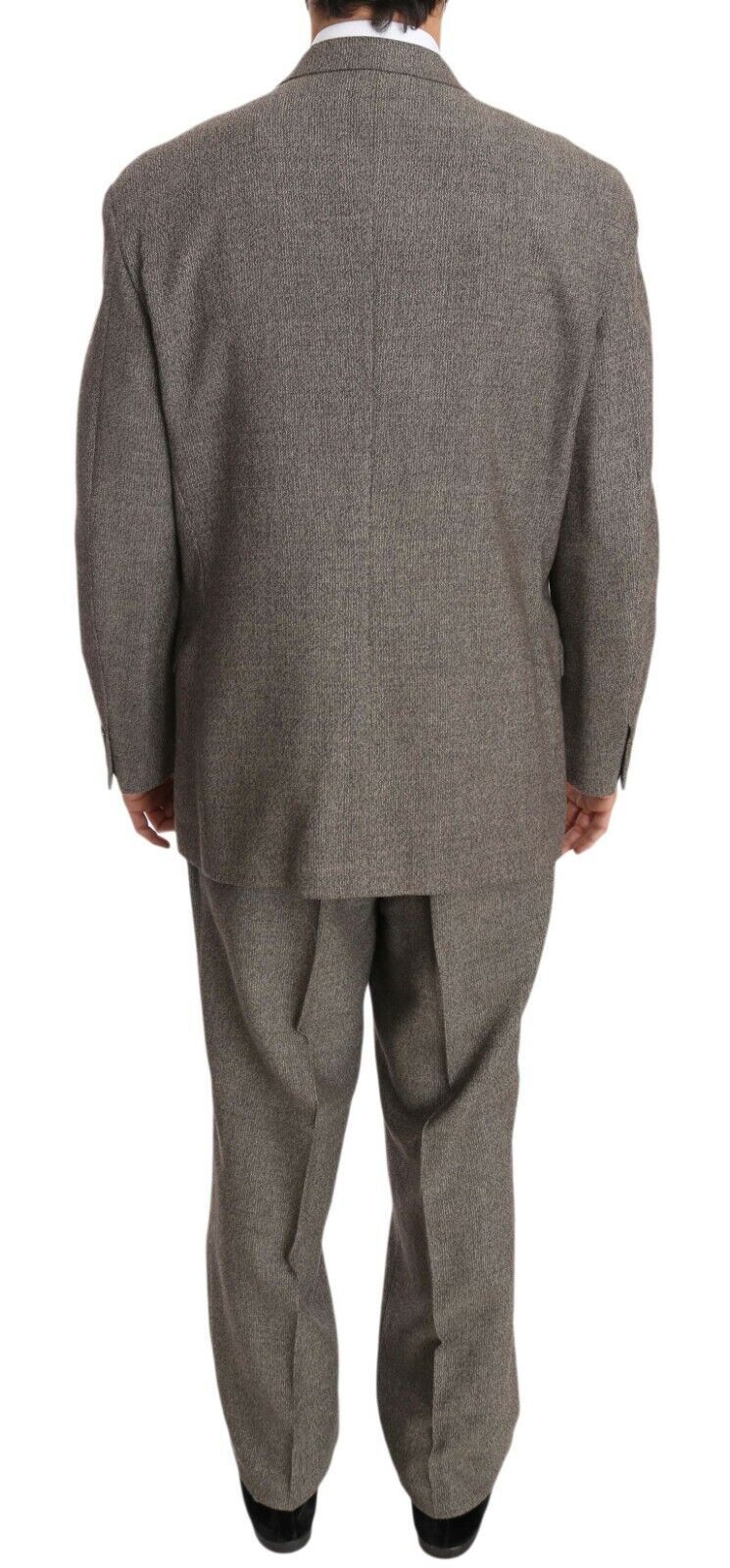 Fendi brown wool single-breasted suit jacket with notch lapels and tailored fit, displayed on a neutral background.