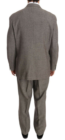 Fendi brown wool single-breasted suit jacket with notch lapels and tailored fit, displayed on a neutral background.