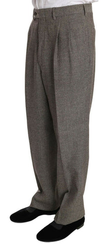 Fendi brown wool single-breasted suit blazer, tailored with a classic fit and button closure, worn on a model.