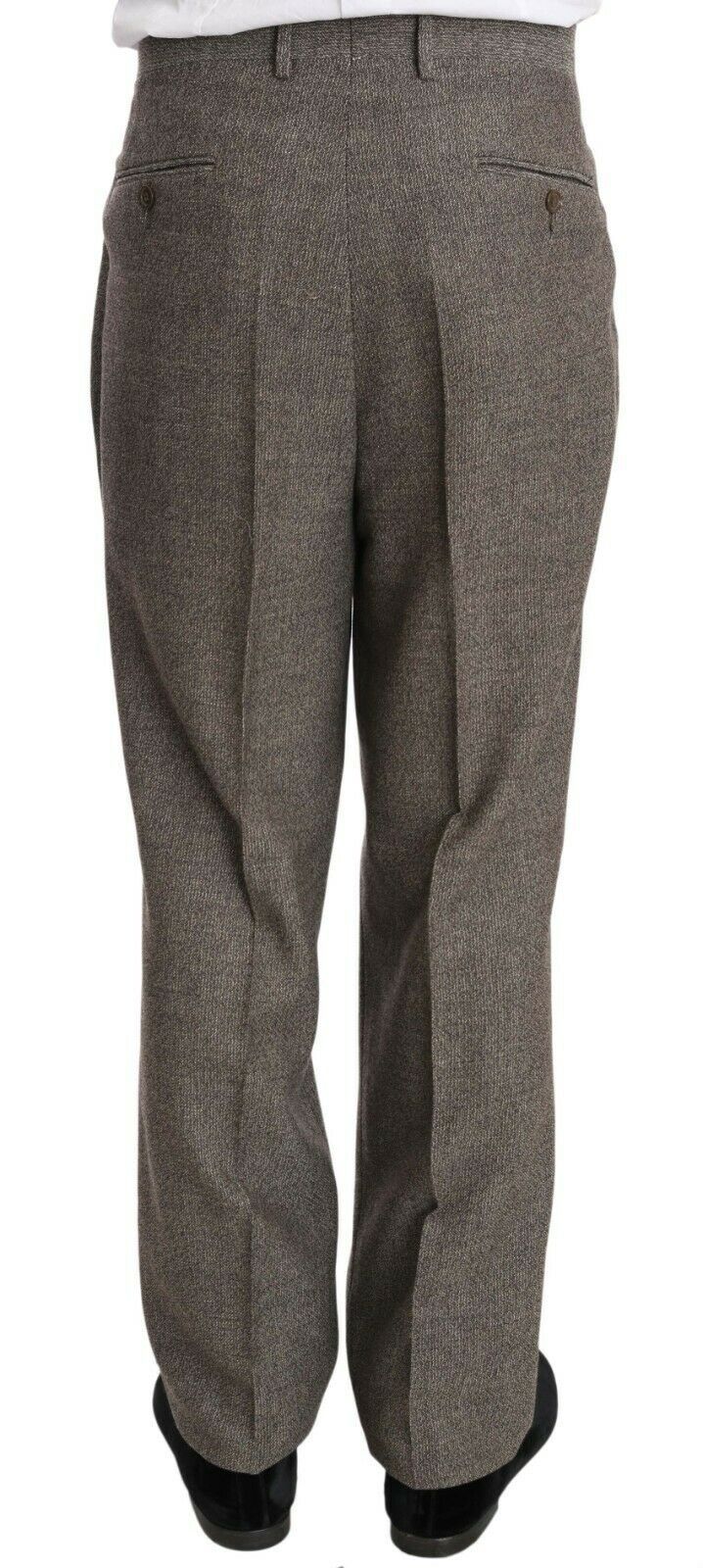 Fendi brown wool single-breasted suit jacket, tailored men's formal blazer with classic design and button closure.
