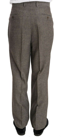 Fendi brown wool single-breasted suit jacket, tailored men's formal blazer with classic design and button closure.