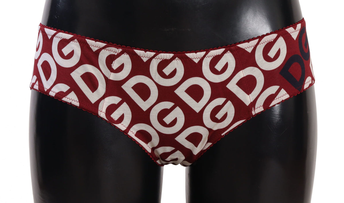 Multicolor DG logo print slip bottom underwear by Dolce & Gabbana featuring vibrant logo designs and comfortable fabric.