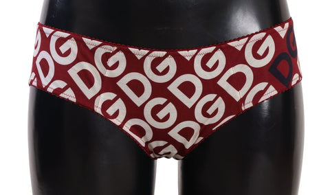 Multicolor DG logo print slip bottom underwear by Dolce & Gabbana featuring vibrant logo designs and comfortable fabric.