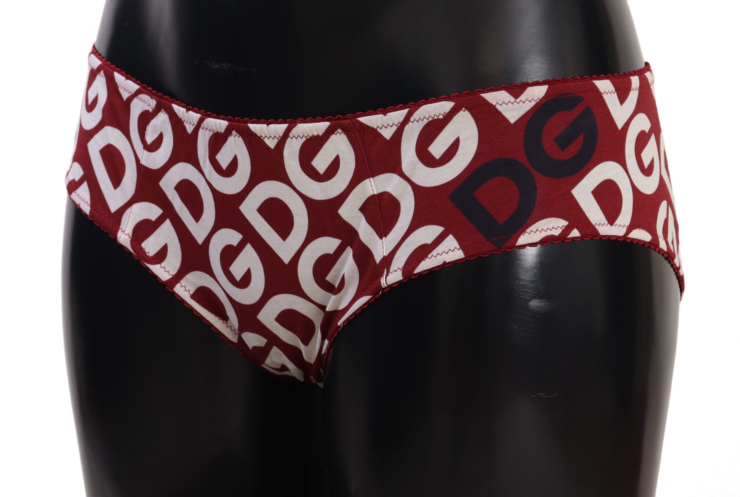 Multicolor Dolce & Gabbana logo print slip bottom underwear with vibrant pattern and comfortable fit.